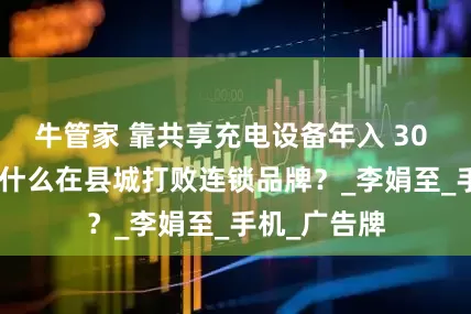 牛管家 靠共享充电设备年入 30 万 +，她凭什么在县城打败连锁品牌？_李娟至_手机_广告牌