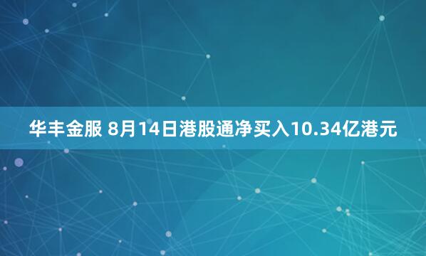 华丰金服 8月14日港股通净买入10.34亿港元